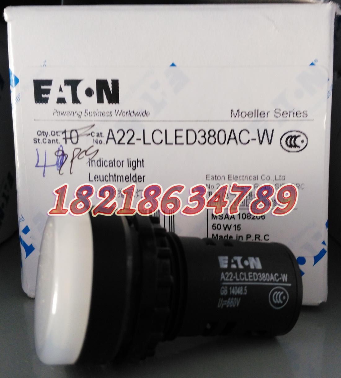 EATON MOELLER A22-LCLED380AC-W 穆勒一体化指示灯
