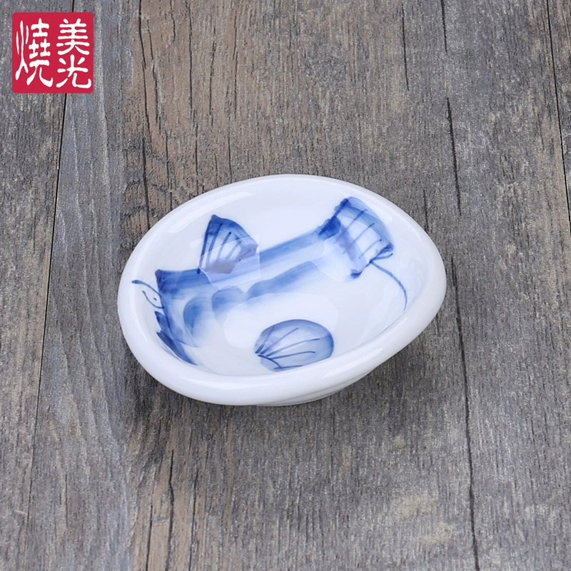 Керамическая плоская тарелка для соусов с рисунком в японском стиле Meiguang Boiled Hand-painted - стиль - маленькая творческая посуда для соусов