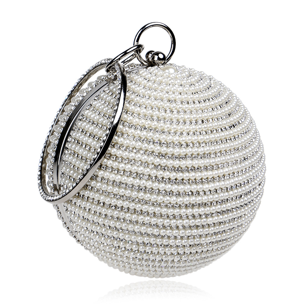 Fashion Trendy Women’s Handbags Spherical Banquet Bags Wear Pearl Bags Wholesale Nihaojewelry display picture 16
