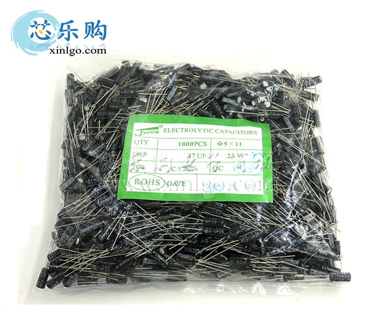 电解电容25V 47UF 体积5*11MM 直插 铝电解电容