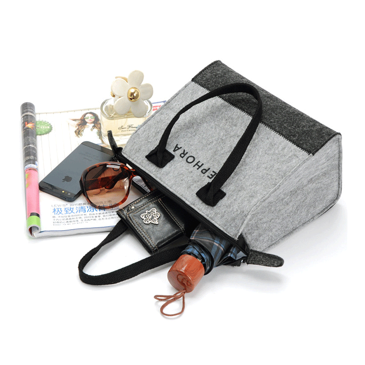 毛毡新品毛毡包 手提毛毡包包  简约时尚手提包  批发毛毡包