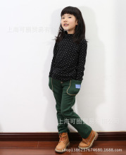 日本出口外贸童装批发冬款外贸加绒童裤3can4on外贸不倒绒保暖裤