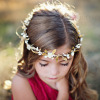 Golden headband for bride, for bridesmaid