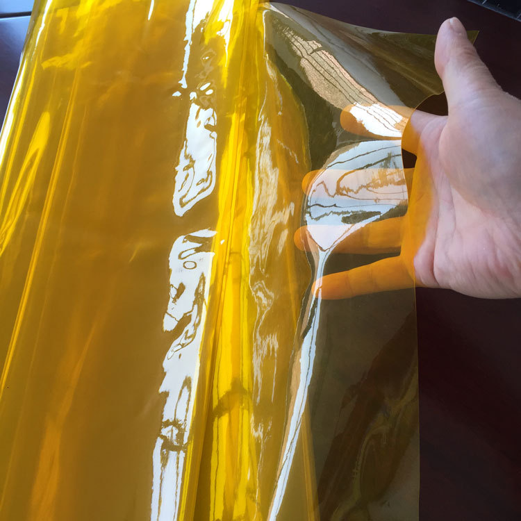 厂家定做有色透明PVC膜 抗寒0下软质薄膜 防护阻燃黄色透明薄膜