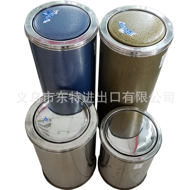 厂家直销不锈钢翻盖垃圾桶家用宾馆酒店商场果皮桶高档卫生桶详情图11