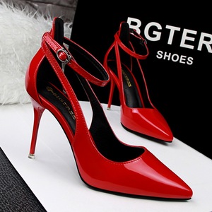 European and American fashion simple women’s shoes high heeled shoes thin heeled high heeled shallow mouth pointed one l