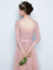 wedding dresses and bride long pink Bridesmaid Dress