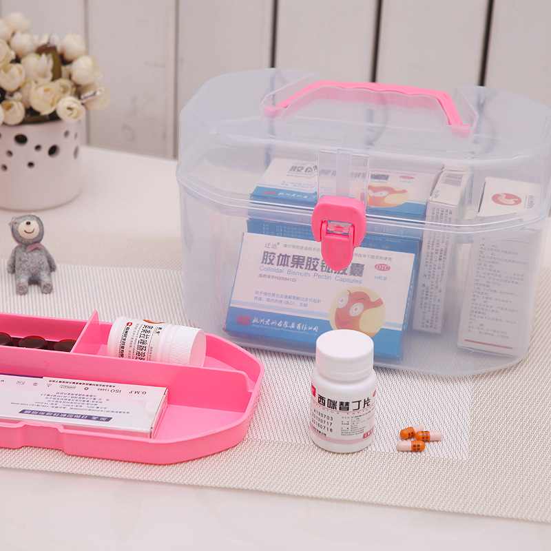 Manufactor Direct selling transparent Plastic Storage box originality Solid trumpet medical box toy desktop storage box
