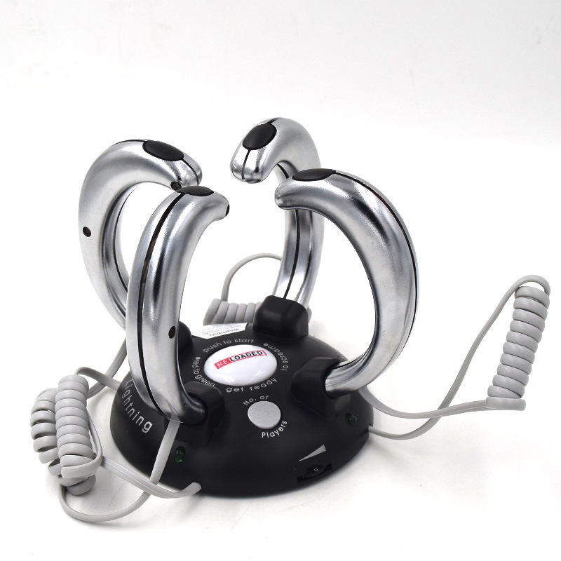 Multi party tabletop game lightning, lightning reaction four person electric hand game console toy, lie detector