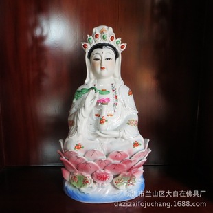 White Guanyin Guanyin Dashi Guanyin Bodhisattva Ceramic Buddha Statues Buddha Statues Crafts Buddha Tools Wholesale