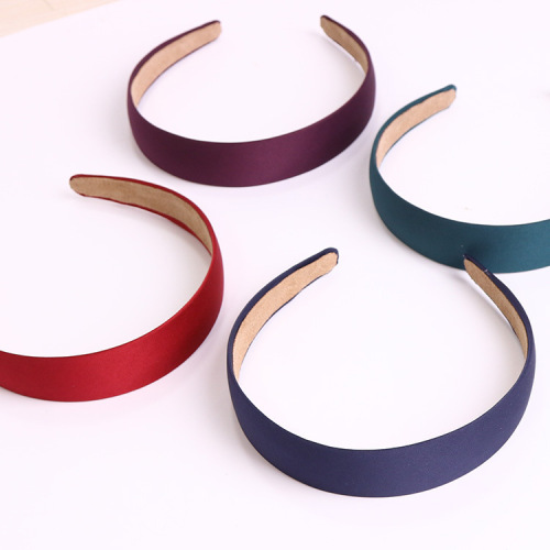 Korean style retro simple wide-brimmed hair hoop practical solid color fabric hairpin headband hair accessories headwear jewelry wholesale