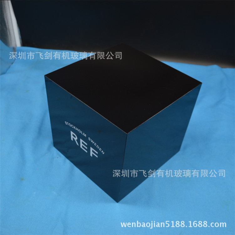 工厂制作亚克力黑色组合立方体有机玻璃空心方块主题派对装饰道具