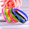 Silica gel fashionable bracelet with letters, wholesale