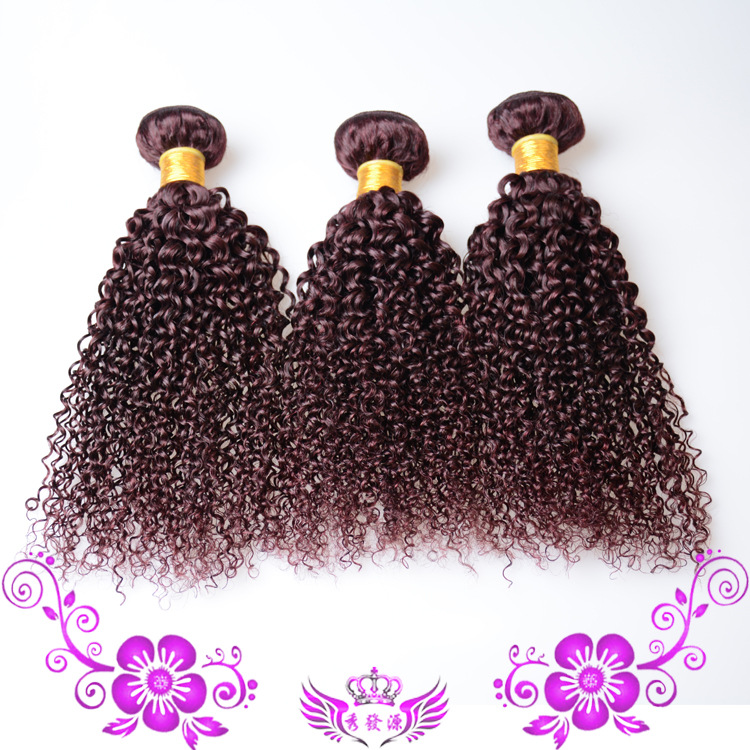 Brazil human hair curtain 99j kinky curly hair curtain