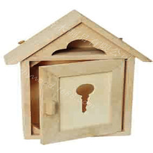 木质房子形状桌面迷你木盒杂物收纳盒钥匙盒储物盒家居装饰