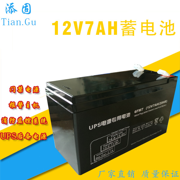 厂家批发免维护电源箱蓄电池 12V7A锁具楼宇后备电源 24V铅酸电池