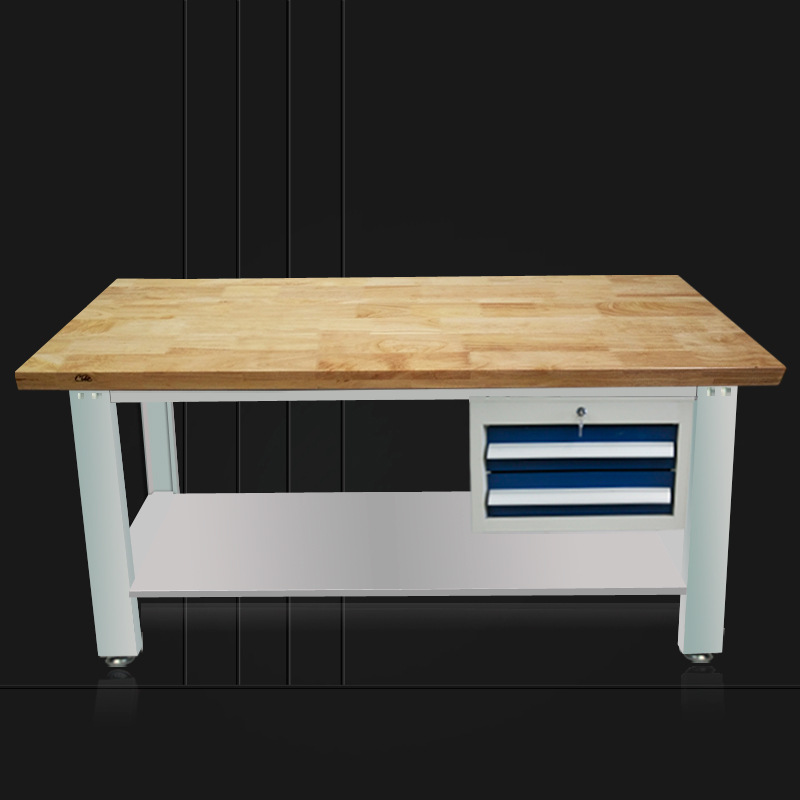 Double bench Operating console heavy workshop repair Two pumping solid wood Beech Work tables Fitter workbench