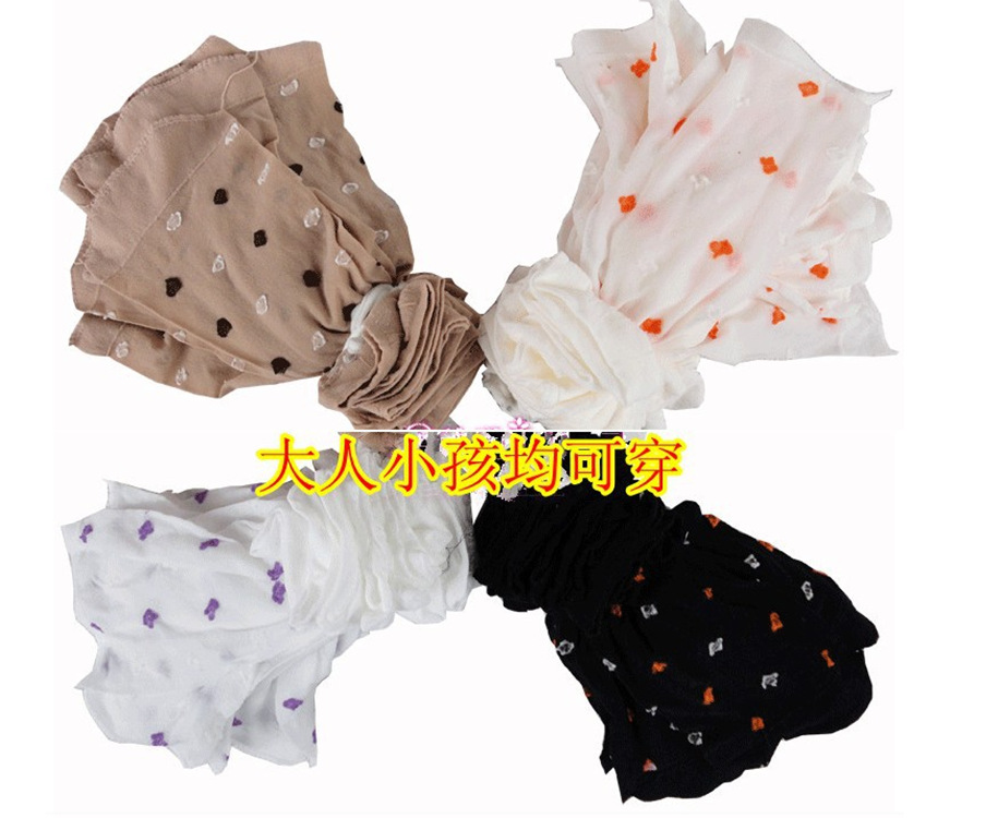 Summer thin children pair socks short stockings Velvet crystal silk adult socks children jacquard socks wholesale