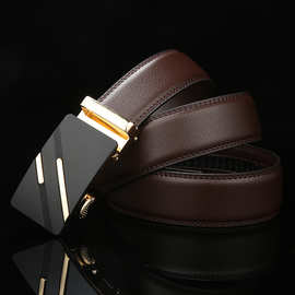厂家批发 自动扣 牛皮皮带 男士真 休闲腰带 现货充足 MJ-ZDK-003
