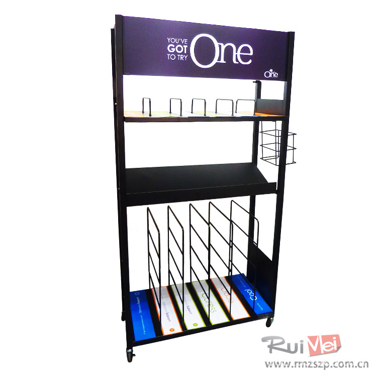 加工定制 三层枕头展示架 木铁组装枕头专用架 床上用品展示架