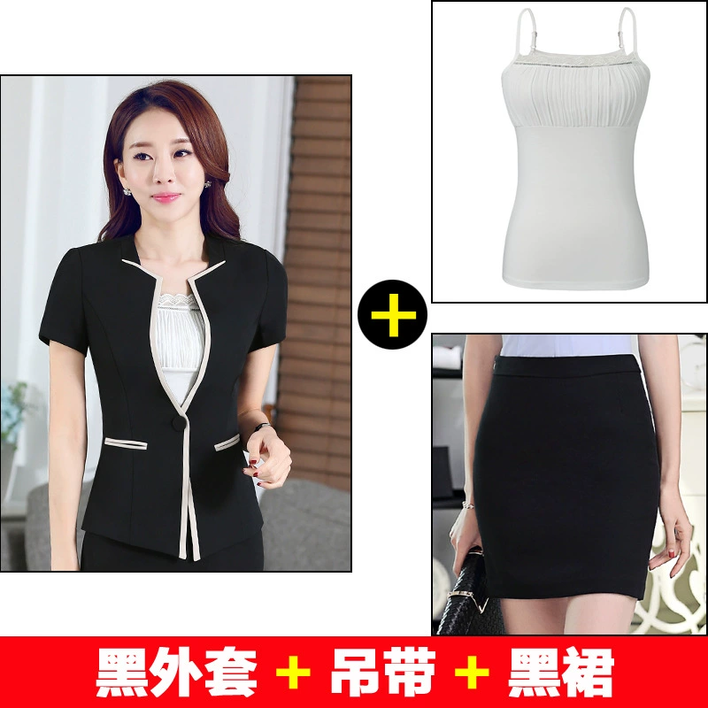 Spring red set, with short sleeve, slim fit, Korean style