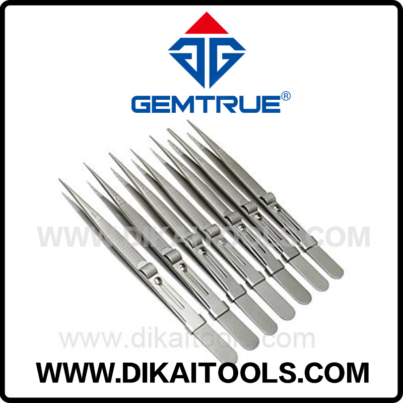 珠宝镊子 钻石镊子 彩宝镊子 红宝石镊子 带锁带槽镊子 钻石夹