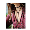 Accessory, universal long fashionable necklace, European style