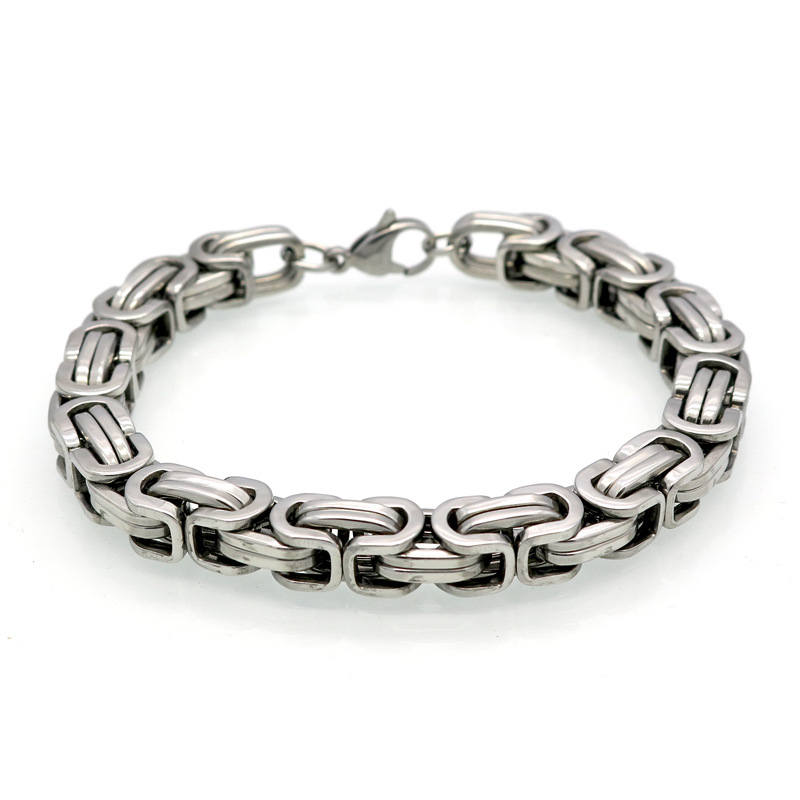 Bracelets Classification 304 Stainless Steel Chain Material 1 Piece Quantity Daily Occasion 304 Stainless Steel Material Fashion Solid Color 304 Stainless Steel Titanium Steel Plating 18K Gold Plated Vacuum Plating Men'S Bracelets Men's Chain Bracelets