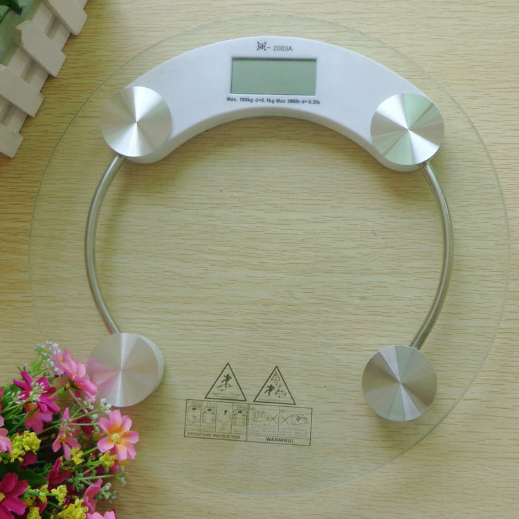 33cm gran cuerpo de vidrio escala Peso escala publicidad regalo balanza electrónica fabricante impresión balanza electrónica