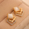 Fashionable three dimensional high-end earrings, Korean style, cat's eye, wholesale