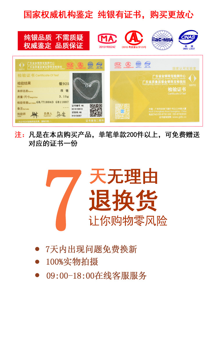 证书证明和7天无理由退货（阿里）