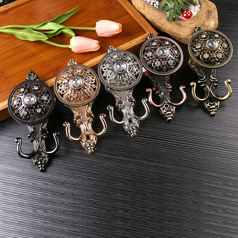 Фабрика в наличии прямые поставки занавес аксессуары цинкового сплава шесть алмазов двойной крюк занавес крюк настенный крюк оптом и в розницу