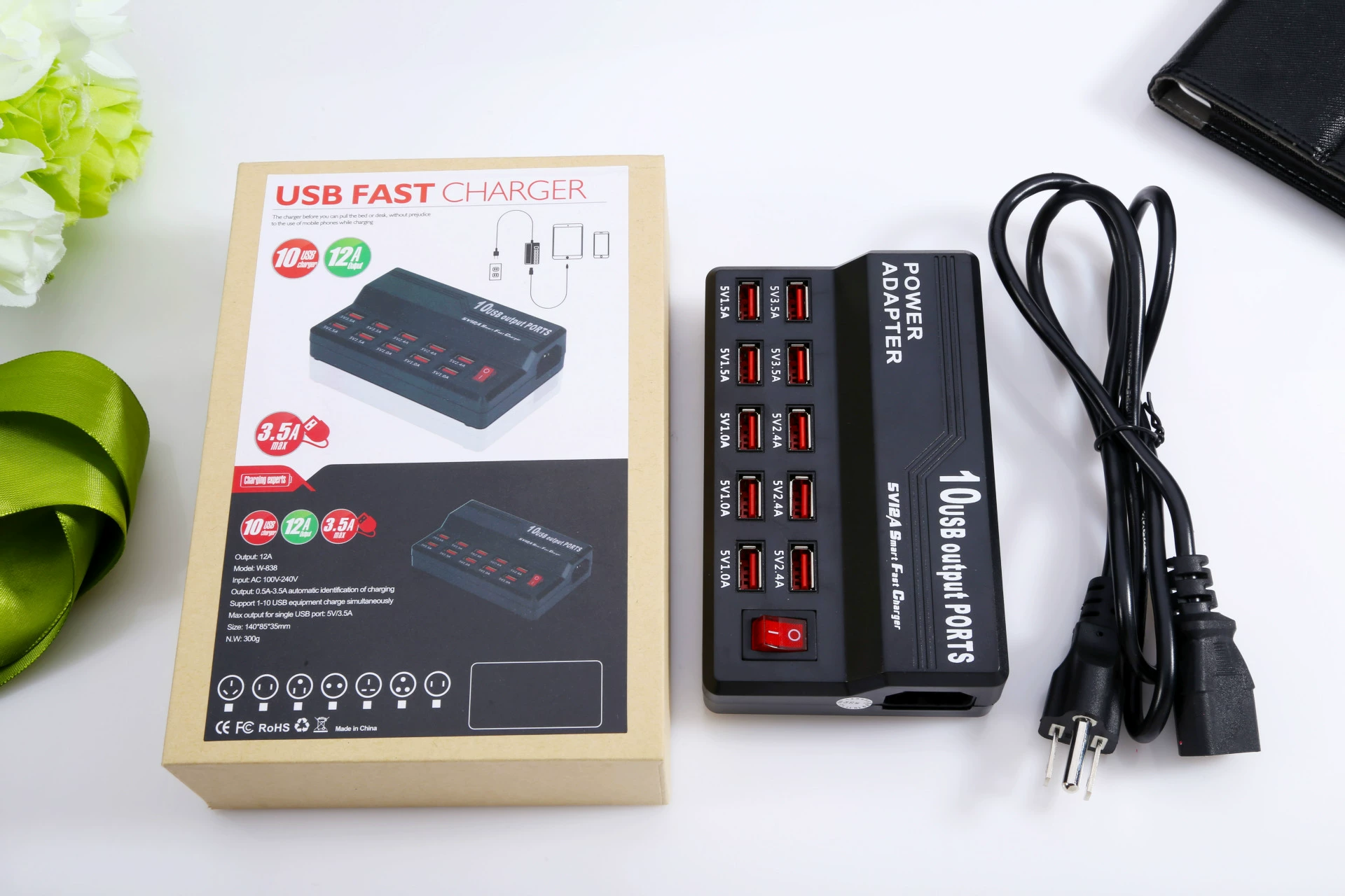 Smart fast charger, tablet mobile phone, 5v, 12A