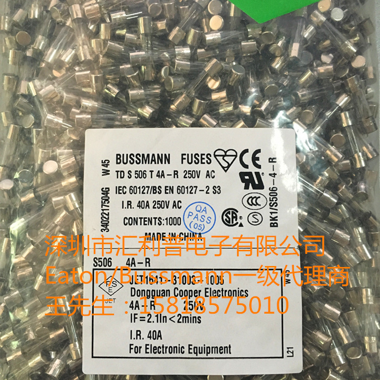 Eaton/BUSSMANN保险丝S506-160-R/TDS506T160mA-R250VAC
