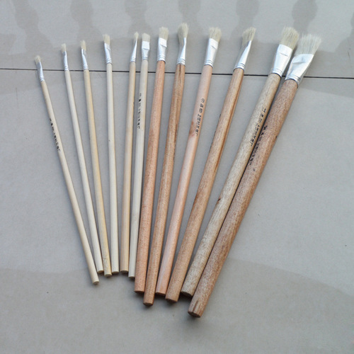 Shenghua brand white pole oil paint brush, white pole row pen, No. 1-12 row pen, bristle oil paint brush, manufacturer wholesale