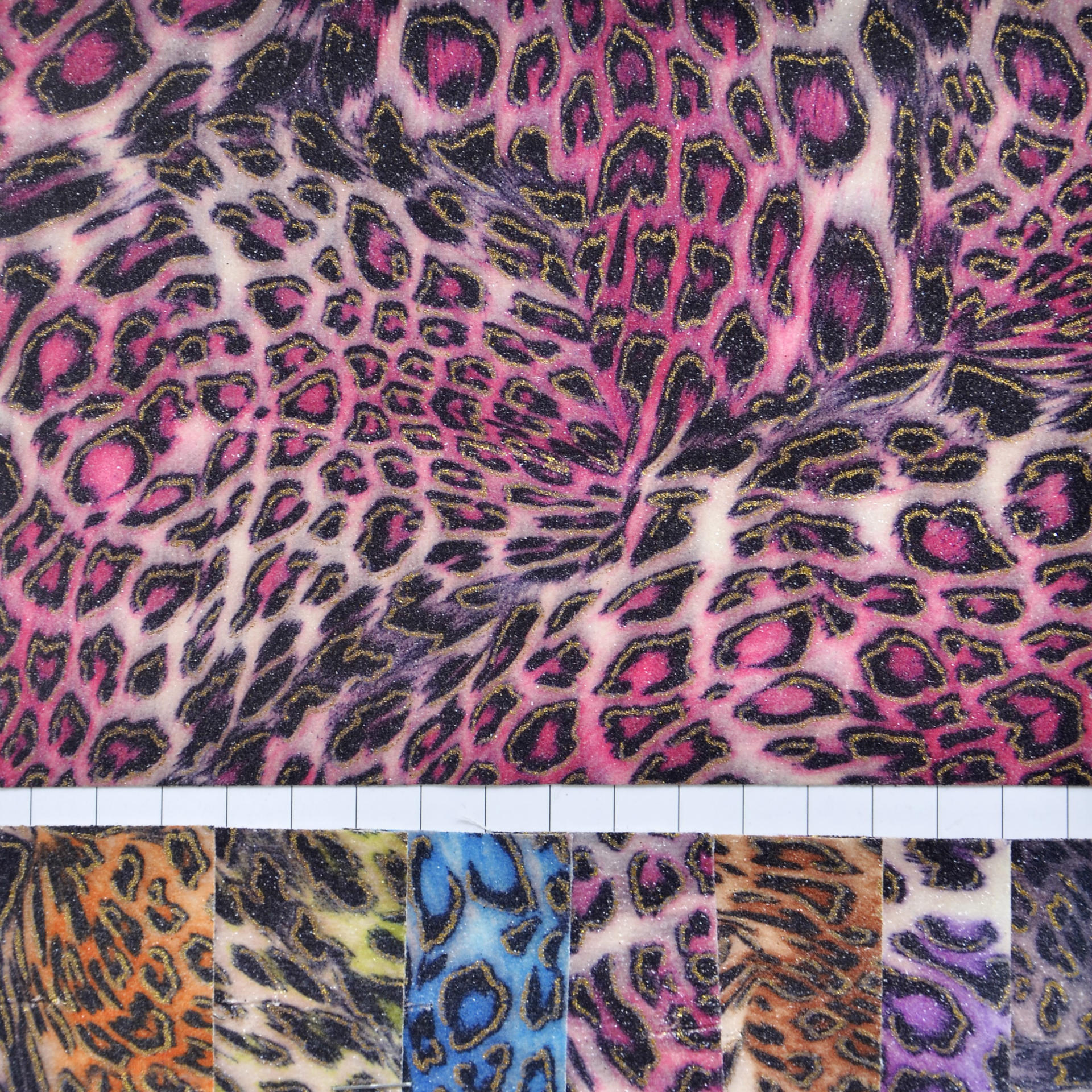 鼎茂皮革PVC压花闪亮素面豹纹格力特箱包装饰人造合成革厂DM-983