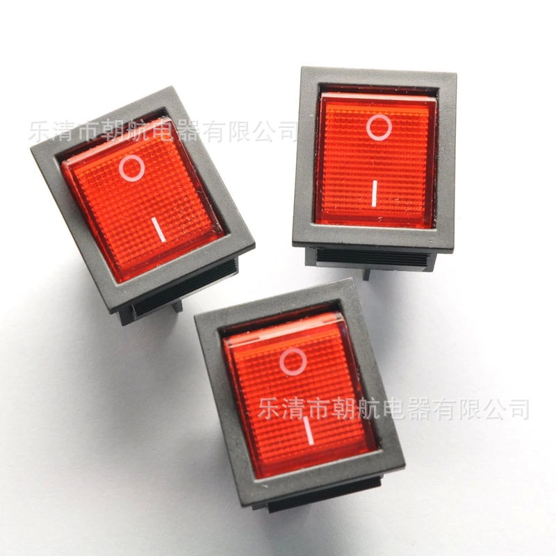 KCD4P船型开关 双刀翘板电源 2-201N 16A 250V 31x25mm 4脚6脚.