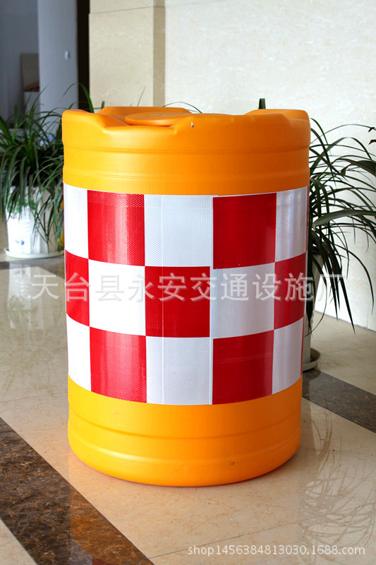 圆形吹塑防撞桶  隔离墩 高速600*800塑料水马 注水反光桶