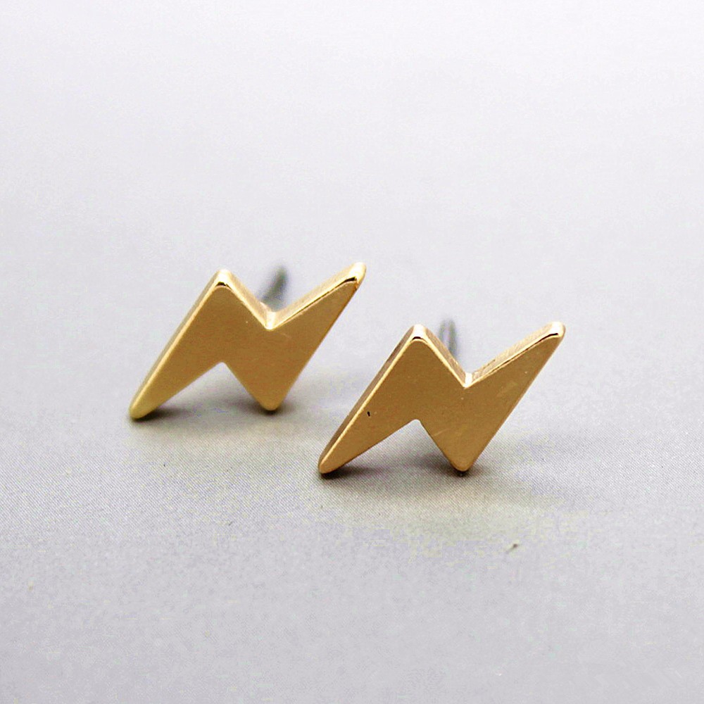 New Alloy Plating Simple Lightning Earrings Wholesale display picture 7