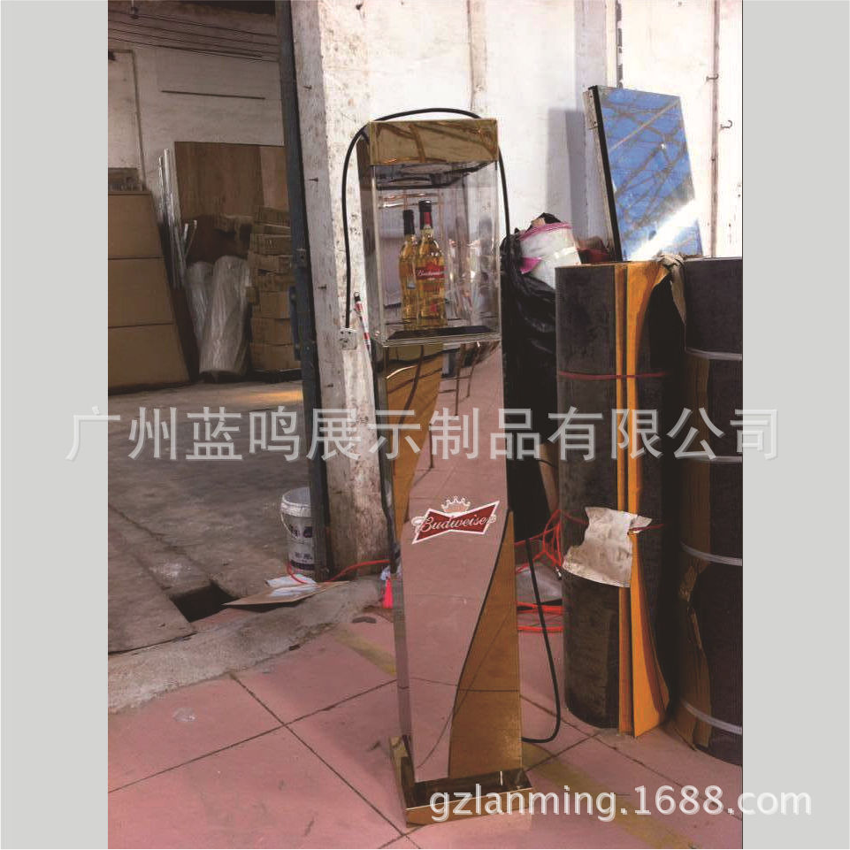 亚克力灯箱灯柱 有机玻璃啤酒品牌灯箱灯柱 百威灯箱