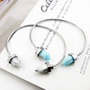 Fashionable jewelry, marble bullet, turquoise bracelet, European style, simple and elegant design, wholesale