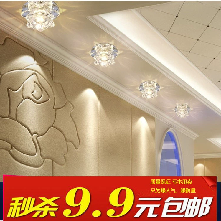 Креативный светодиодный потолочный светильник Хрустальный потолочный светильник для гостиной 3W5W ТВ фон настенный декоративный ламповый прожектор