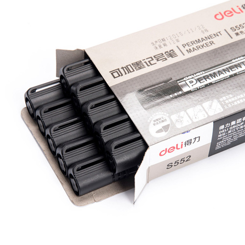 Deli office supplies Deli s552 oil-based pen refillable marker pen CD pen logistics pen wholesale