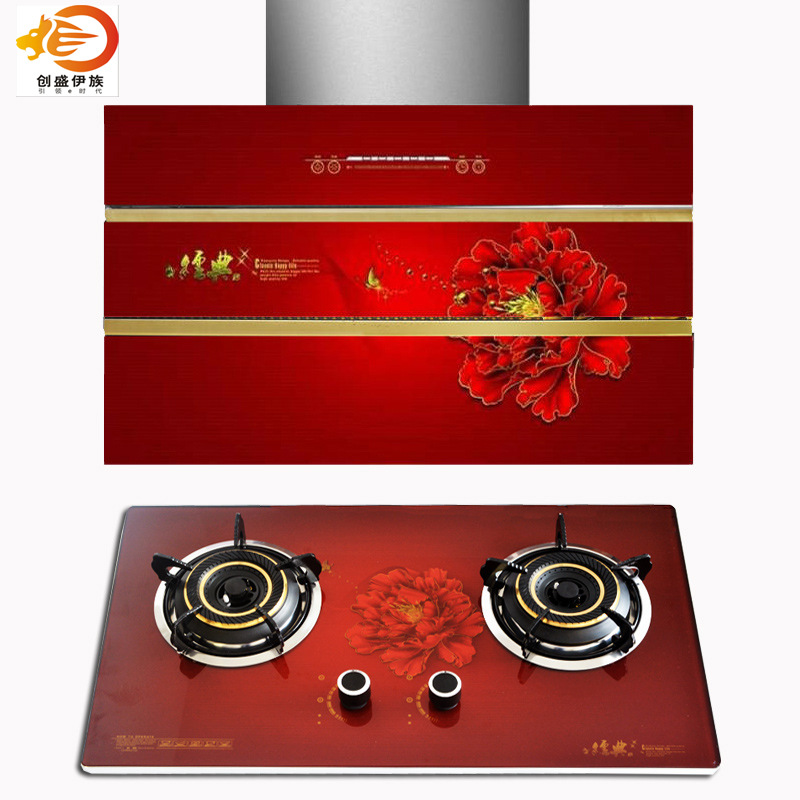 创盛伊族 油烟机燃气灶组合双电机清洗侧吸式烟灶【一件代发】