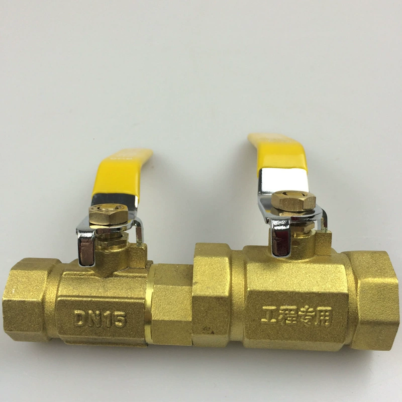 Полностью медный водопроводный клапан, квадратный шаровой кран, 4 минуты, 6 минут, шаровой кран с двойной внутренней проволокой, высокотемпературный медный шарик, медный стержень