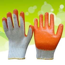 专业生产工作手套 七针纱线大平胶耐油劳保手套 汽车机械修理手套