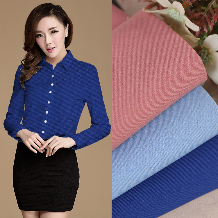 现货批发多色涤纶150D双斜四面弹 女装连衣裙服装工作服时装面料