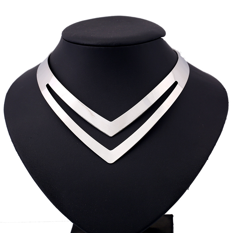 45g Weight Necklace Classification 1 Piece Quantity Wholesale Jewelry IG Style Heart Shape Iron Plating Necklace