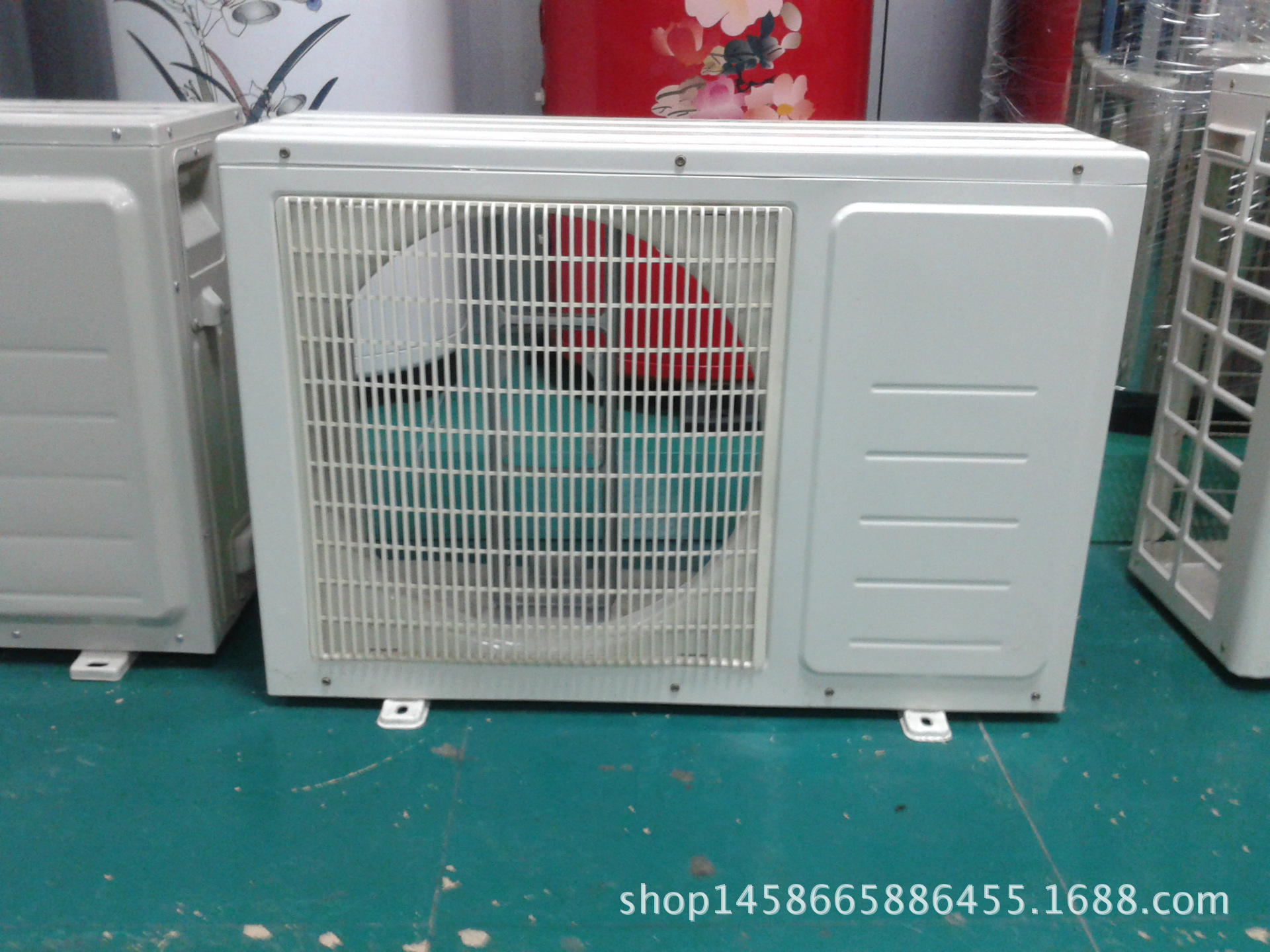 空调用1.5P钣金双排冷凝器铜线电机风叶高低压阀电容端子