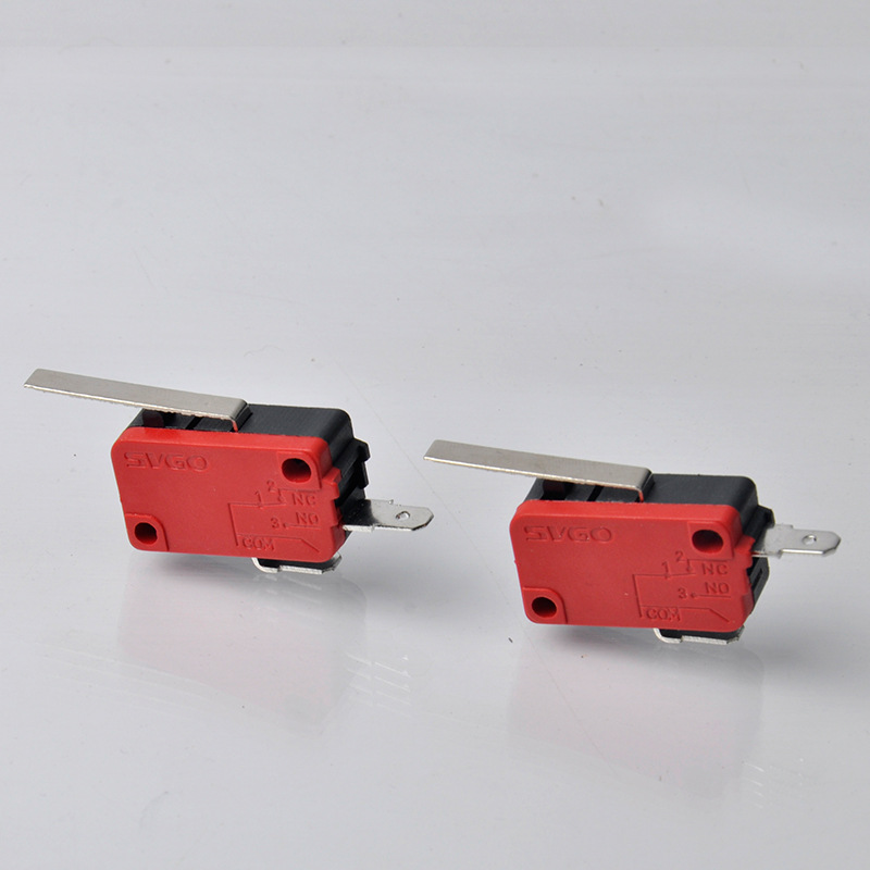MJ 162-1C25带中柄杠杆双开双闭行程限位开关红黑长寿命微动开关